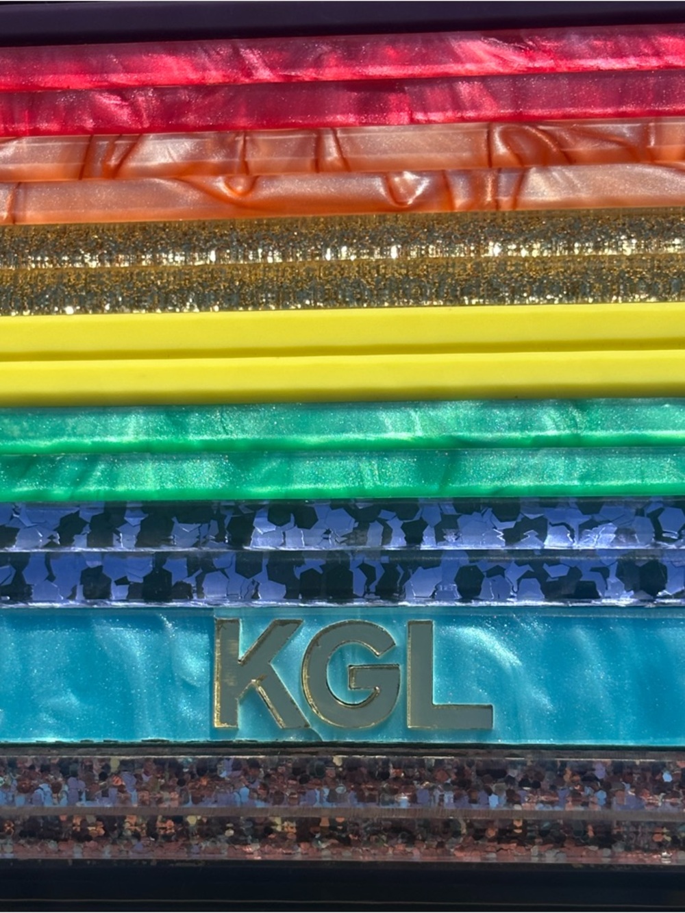 Kurt Geiger London Rainbow Party Envelope Clutch Crossbody Bag - Picture 7 of 17